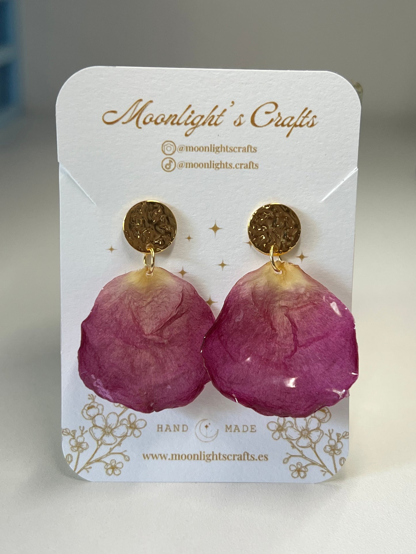 Pendientes de Pétalos de Rosa