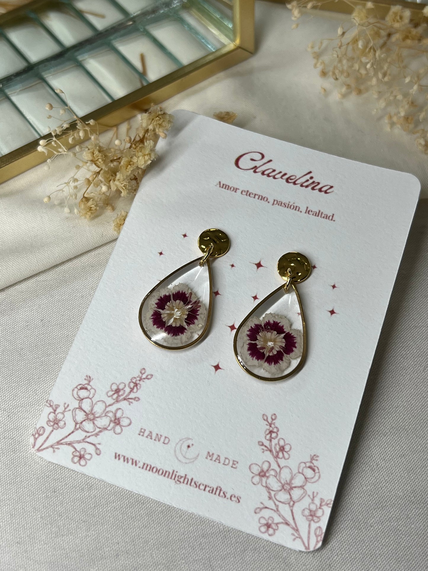 Pendientes de Clavelina