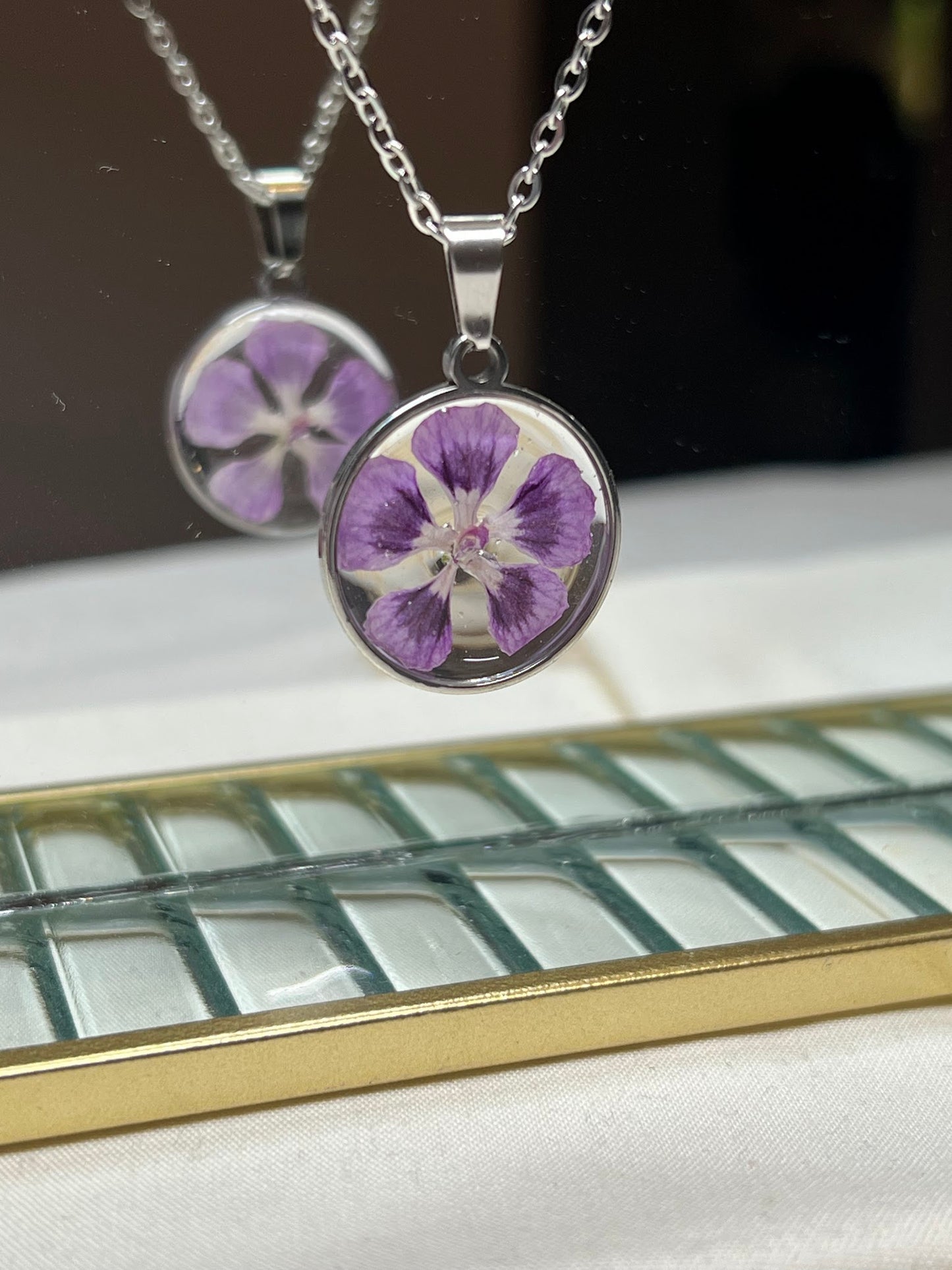 Collar de Clavelina Lila