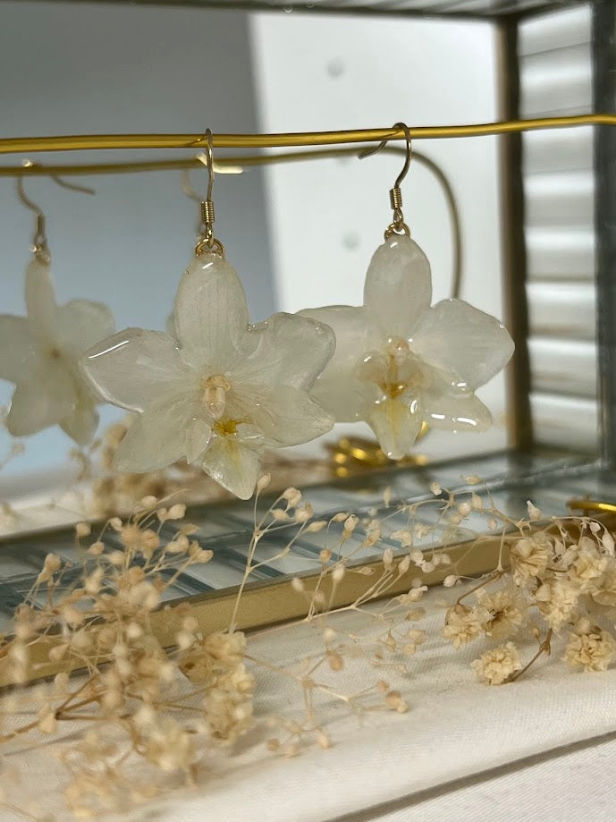 Pendientes de Orquídea