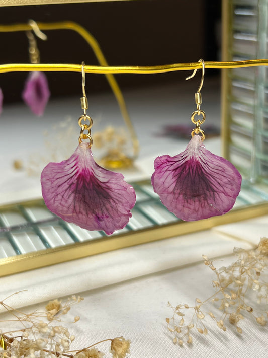 Pendientes de Geranio Real