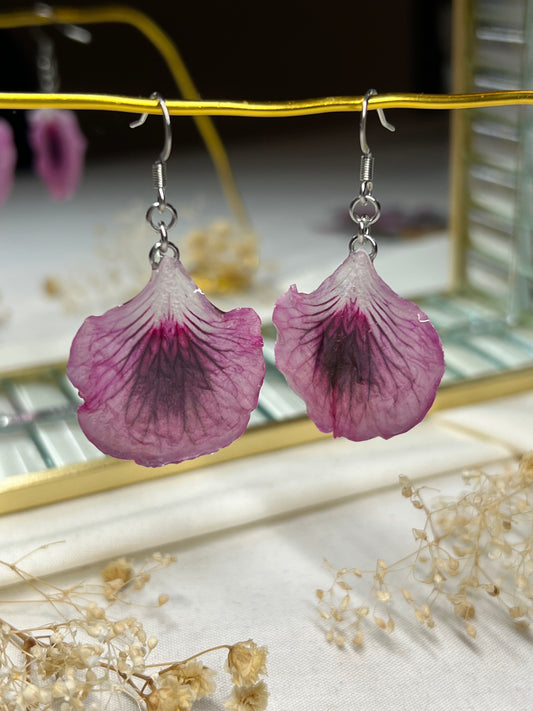 Pendientes de Geranio Real