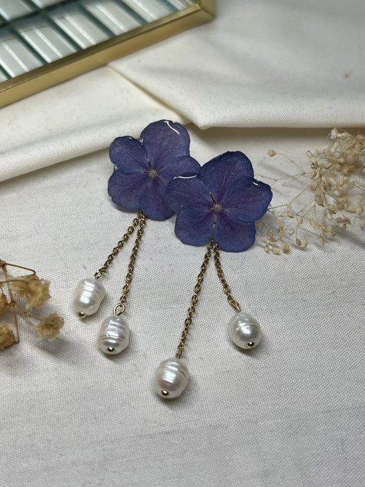 Pendientes de Hortensias