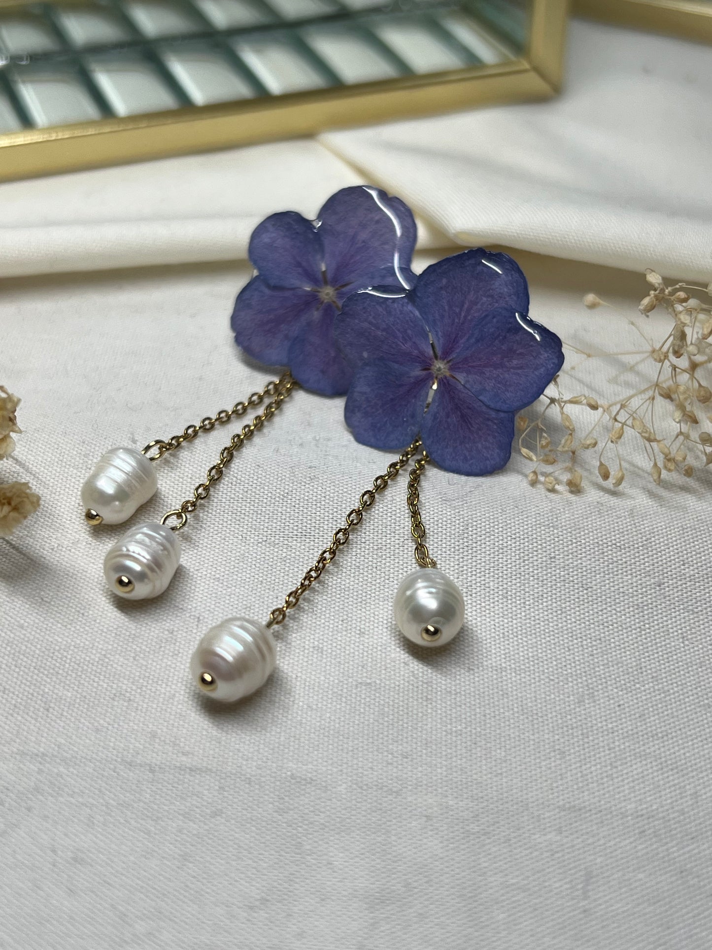 Pendientes de Hortensias