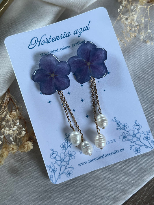 Pendientes de Hortensias
