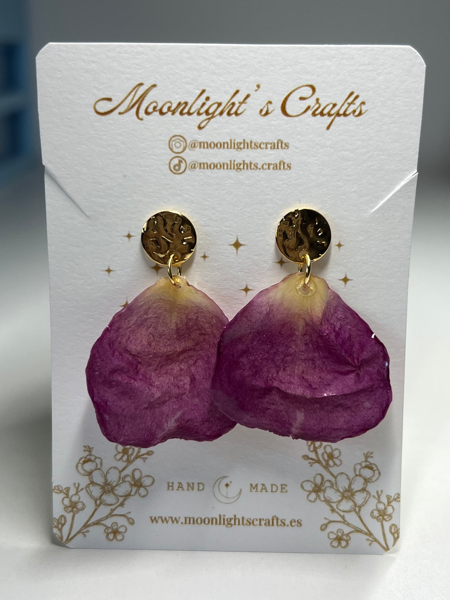Pendientes de Pétalos de Rosa