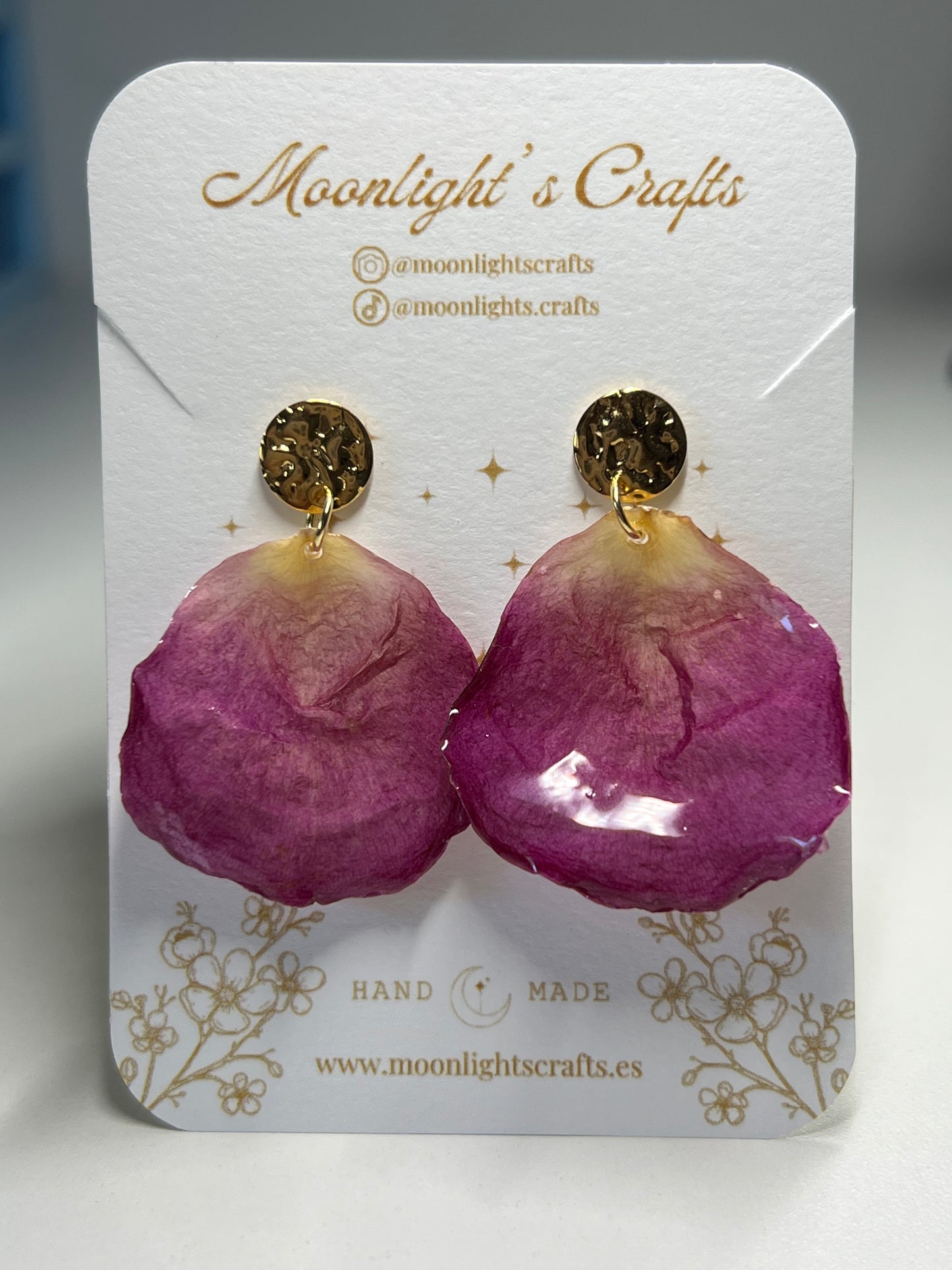 Pendientes de Pétalos de Rosa