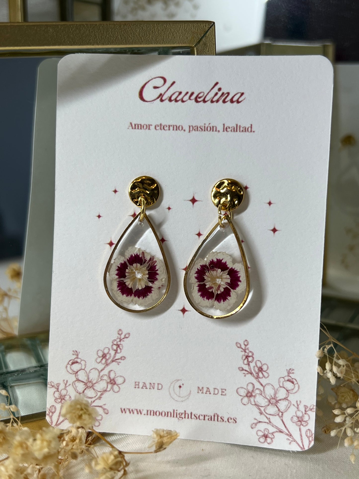 Pendientes de Clavelina