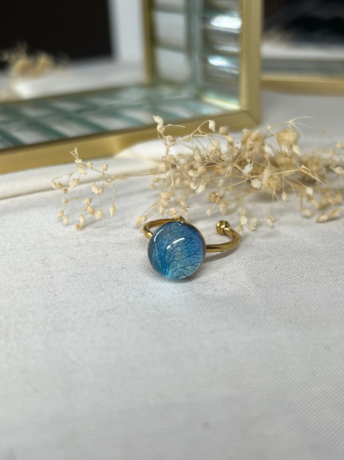 Anillo de Orquídea Azul