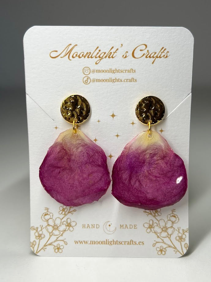 Pendientes de Pétalos de Rosa