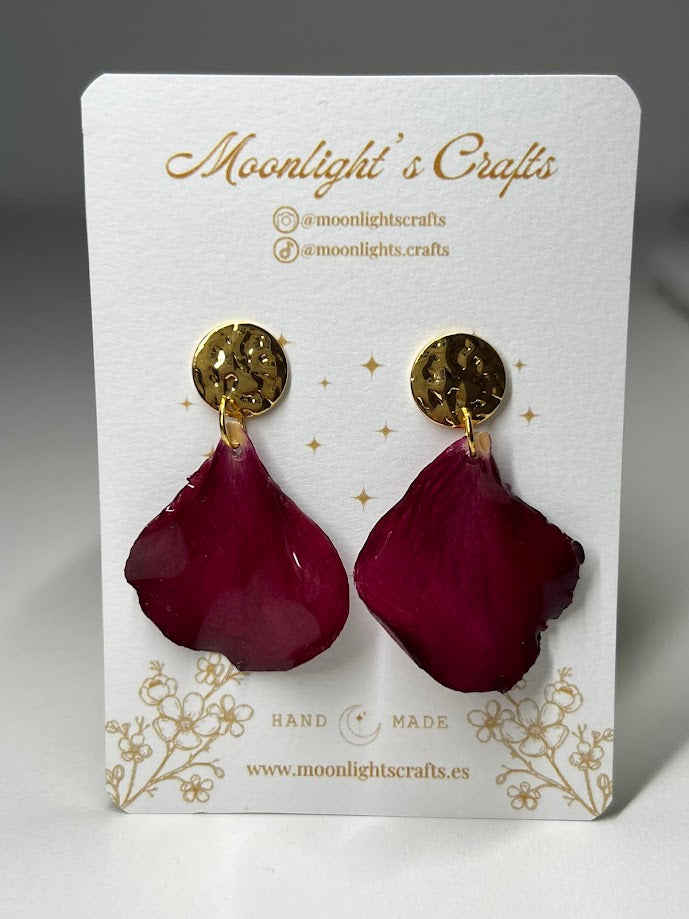 Pendientes de Pétalos de Rosa