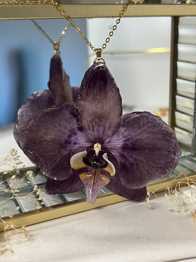 Collar de Orquídea lila