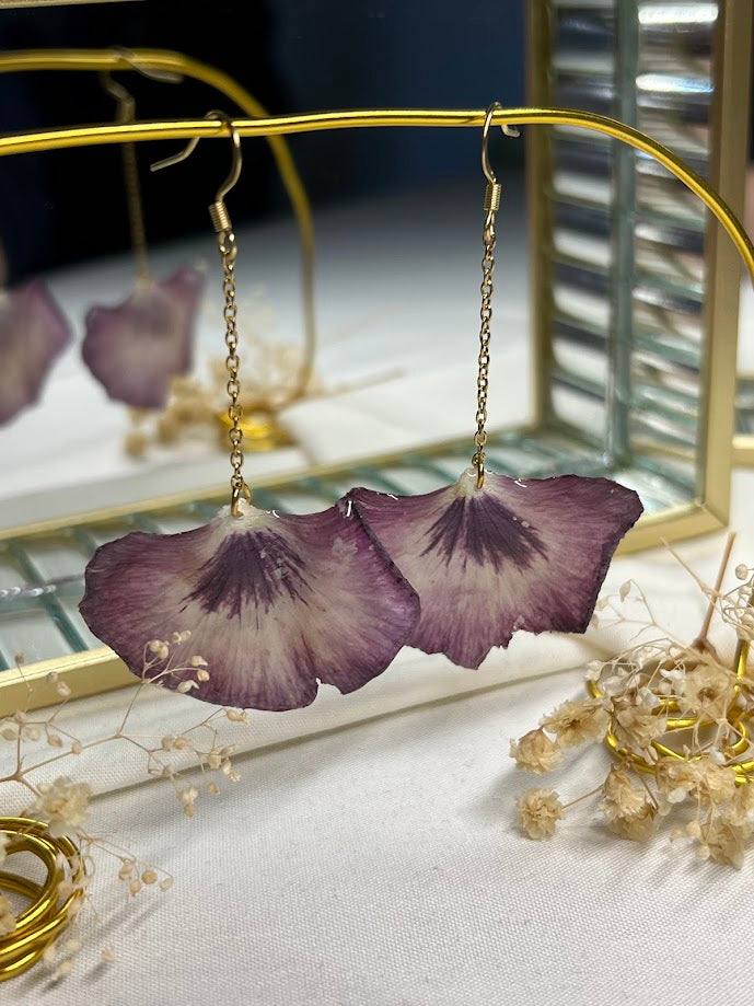 Pendientes de Pensamiento Rosa