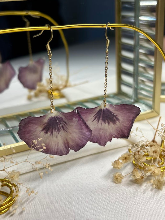 Pendientes de Pensamiento Rosa