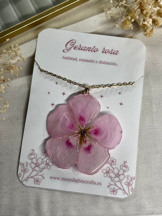 Collar de Geranio Rosa