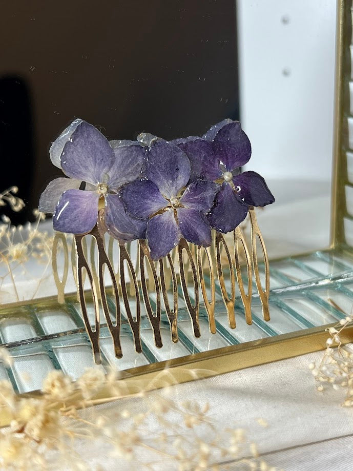 Peineta de Hortensias