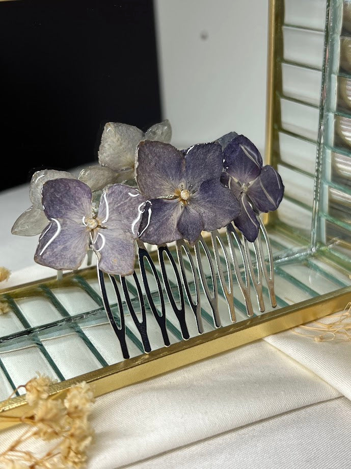 Peineta de Hortensias