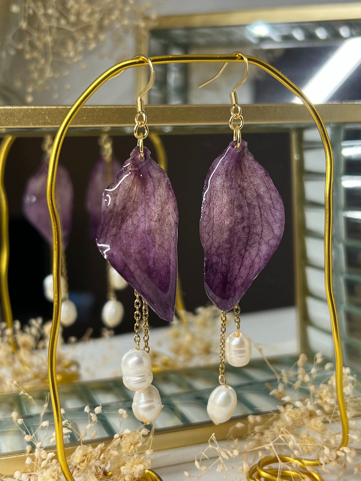 Pendientes de Orquídea
