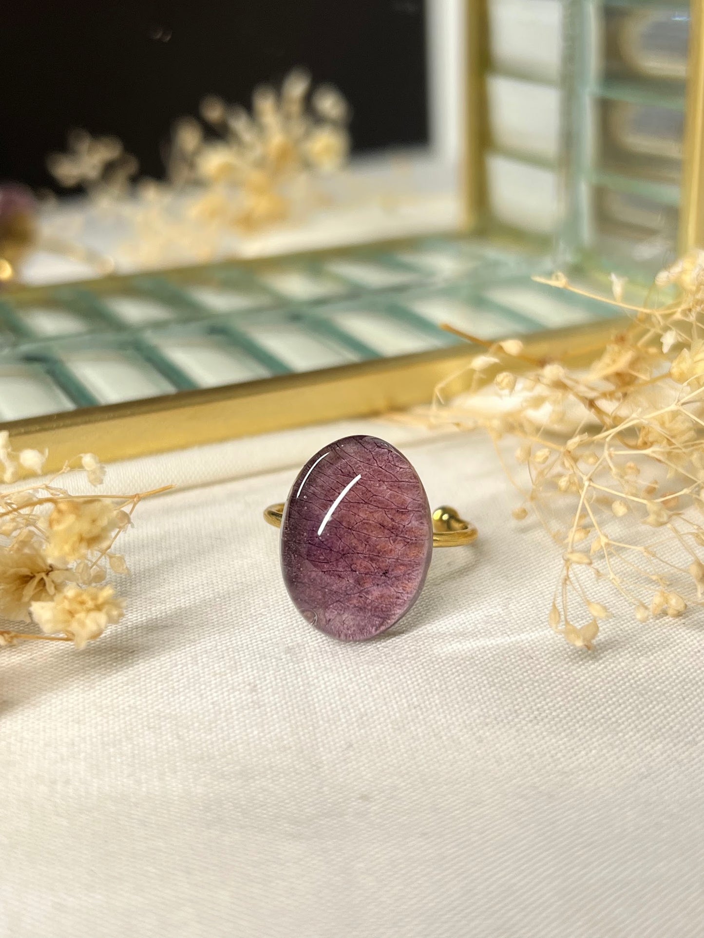 Anillo de Orquídea Lila