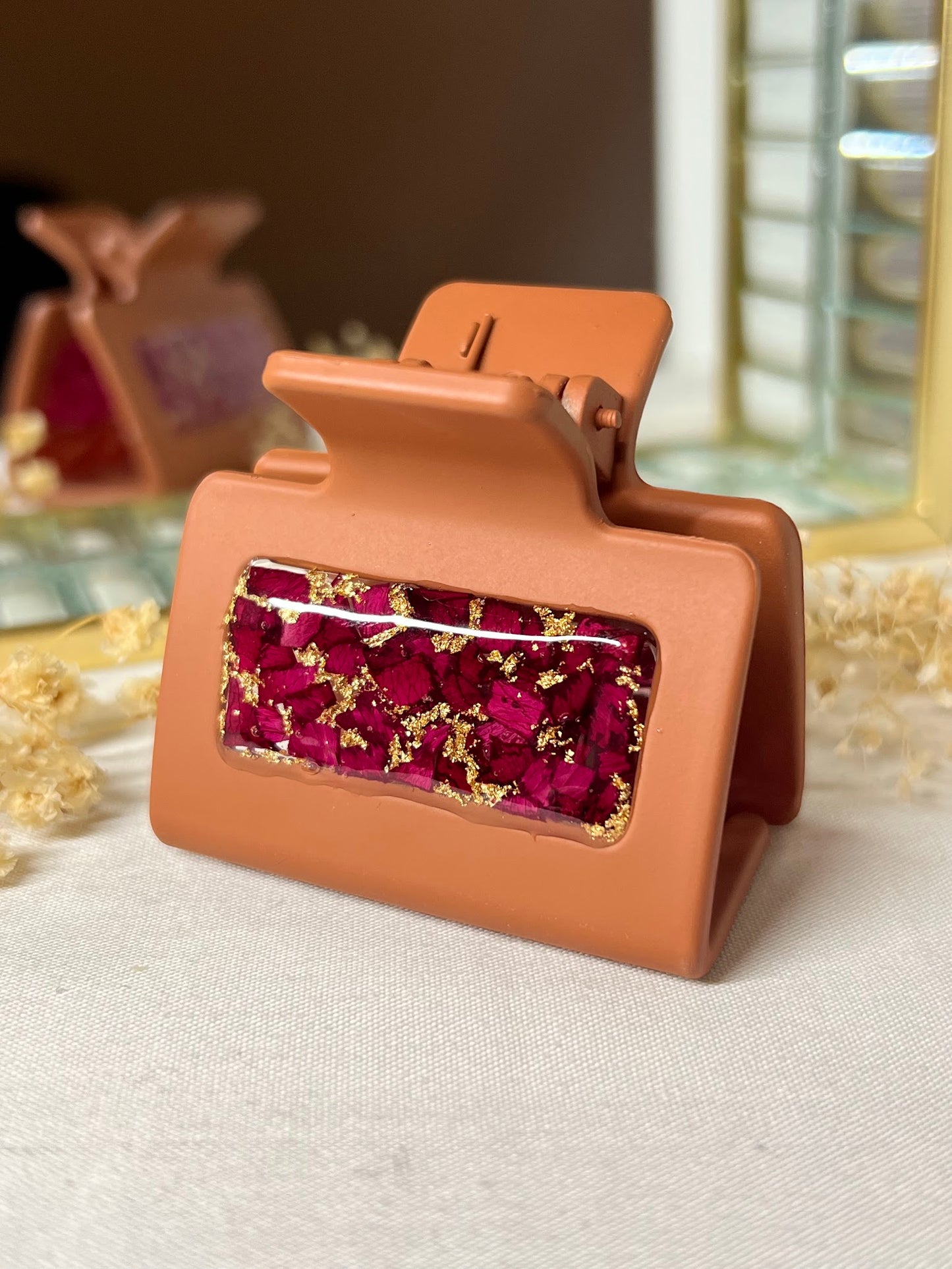 Pinza para el pelo de flores