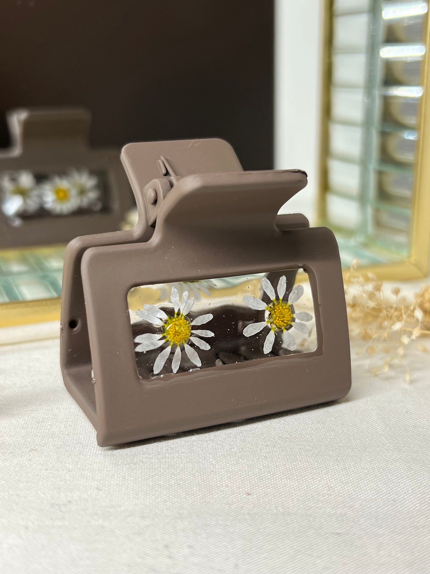 Pinza para el pelo de flores