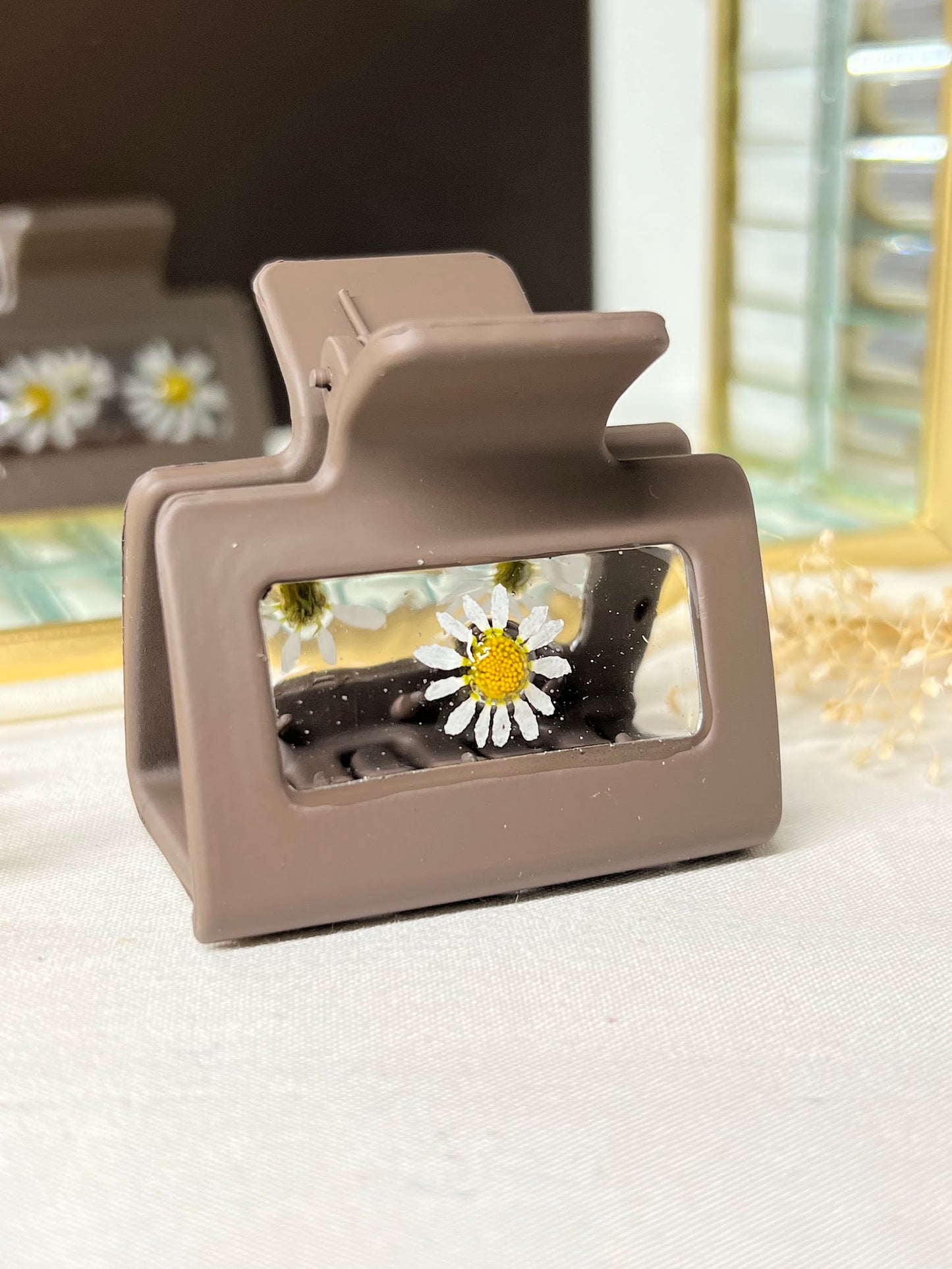 Pinza para el pelo de flores
