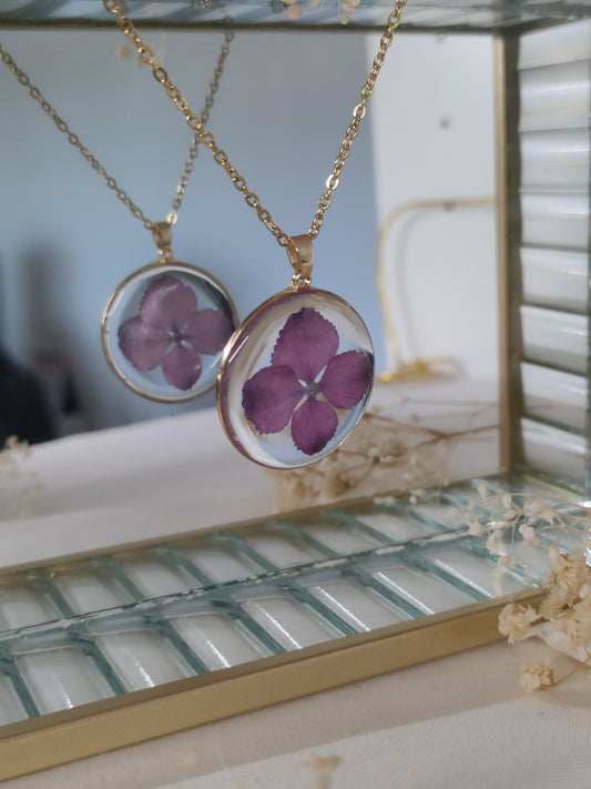 Collar de Hortensia Rosa