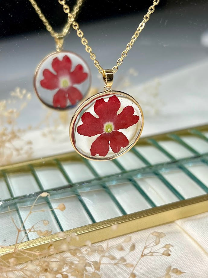 Collar de "Verbena" Roja