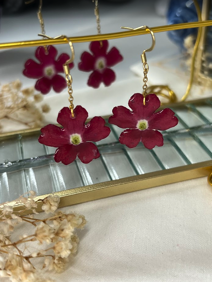 Pendientes de "Verbena" Roja